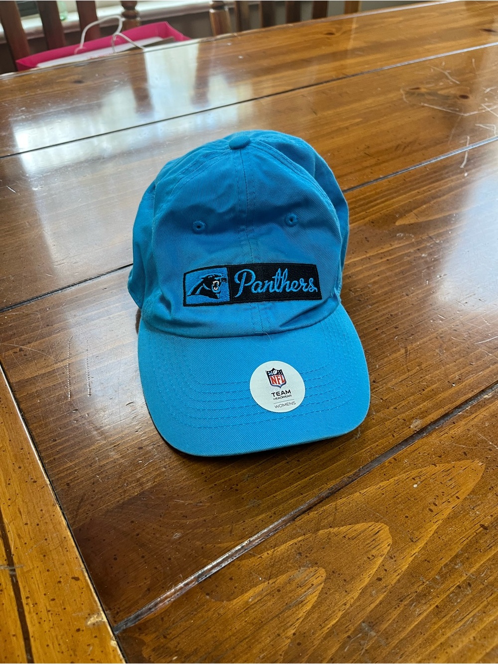 NWT Carolina Panthers NFL Womens Adjustable Dad Hat Cap Blue OSFM EUC